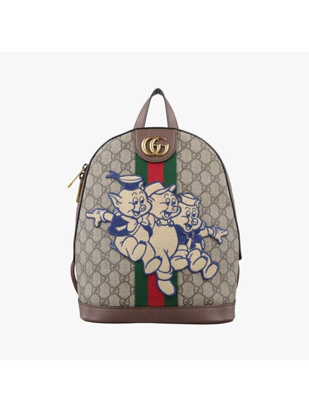 Gucci Three Little Pigs Brown Multicolor Backpack